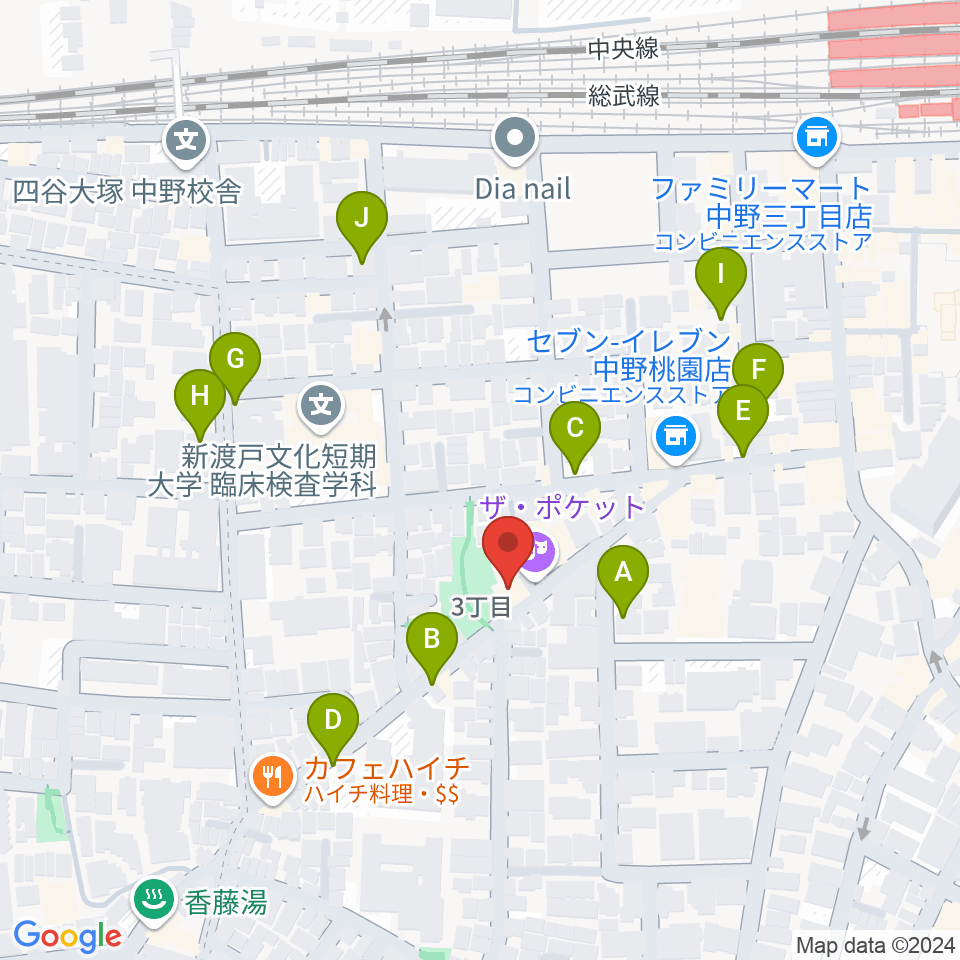 劇場HOPE周辺の駐車場・コインパーキング一覧地図