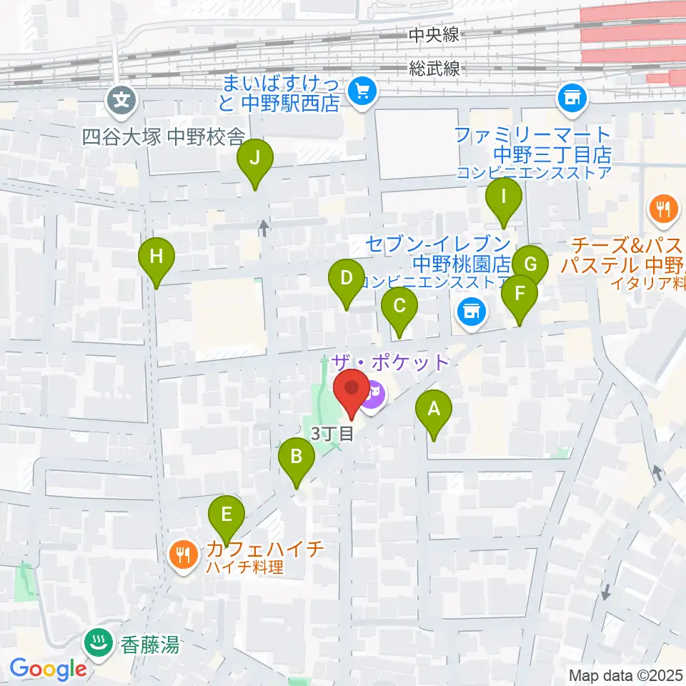 劇場HOPE周辺の駐車場・コインパーキング一覧地図