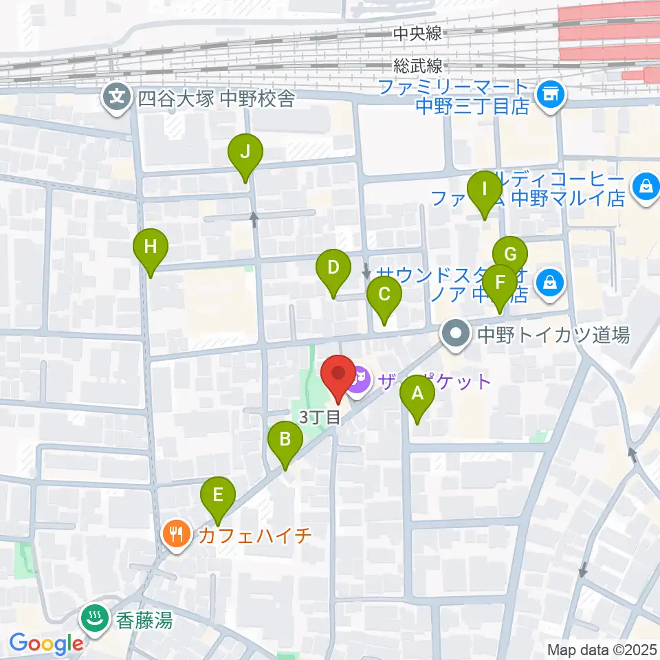 劇場HOPE周辺の駐車場・コインパーキング一覧地図