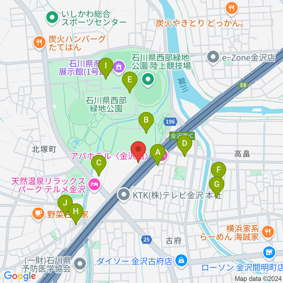 メロメロポッチ周辺の駐車場・コインパーキング一覧地図