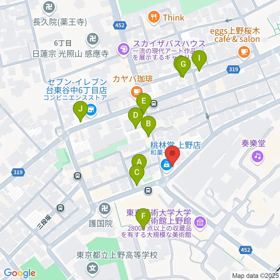 上野Untitled周辺の駐車場・コインパーキング一覧地図