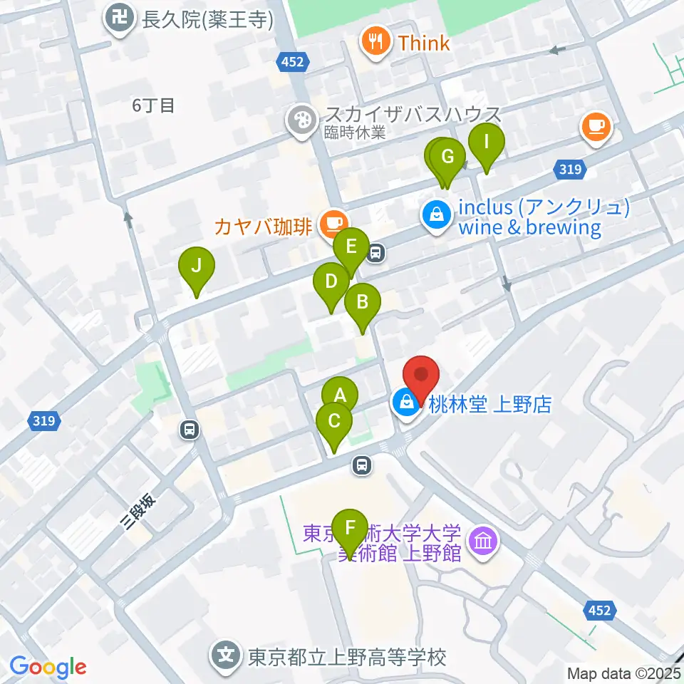 上野Untitled周辺の駐車場・コインパーキング一覧地図