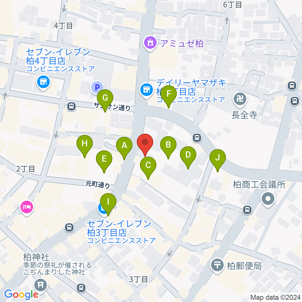 ボイストレーニング柏2周辺の駐車場・コインパーキング一覧地図