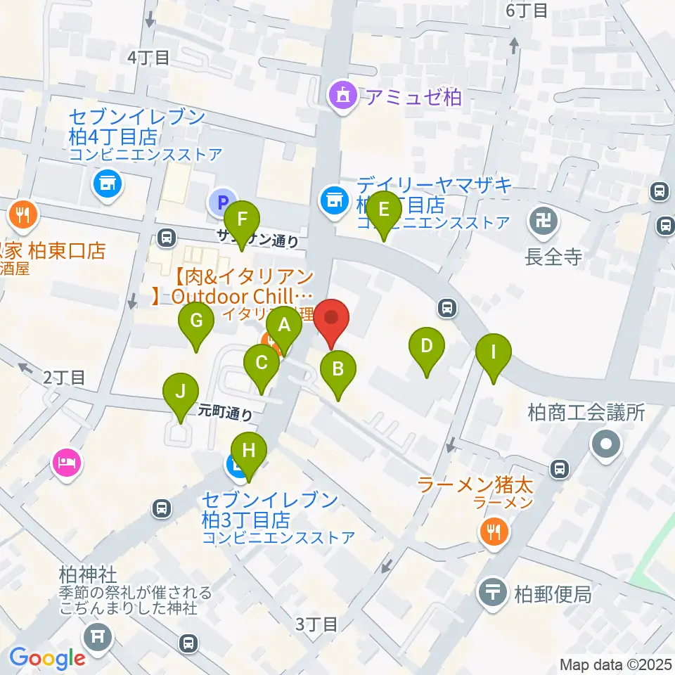 ボイストレーニング柏2周辺の駐車場・コインパーキング一覧地図