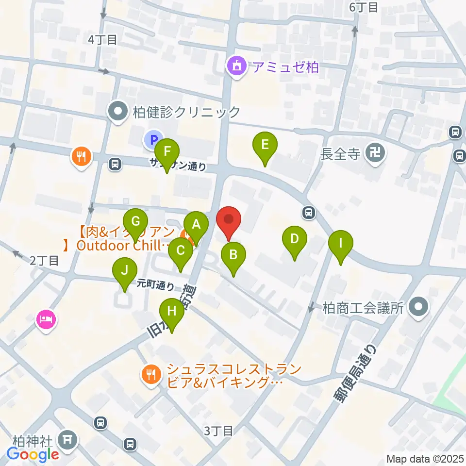 ボイストレーニング柏2周辺の駐車場・コインパーキング一覧地図
