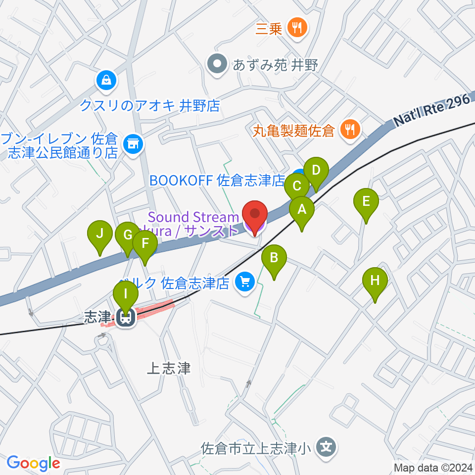 Sound Stream sakura周辺の駐車場・コインパーキング一覧地図