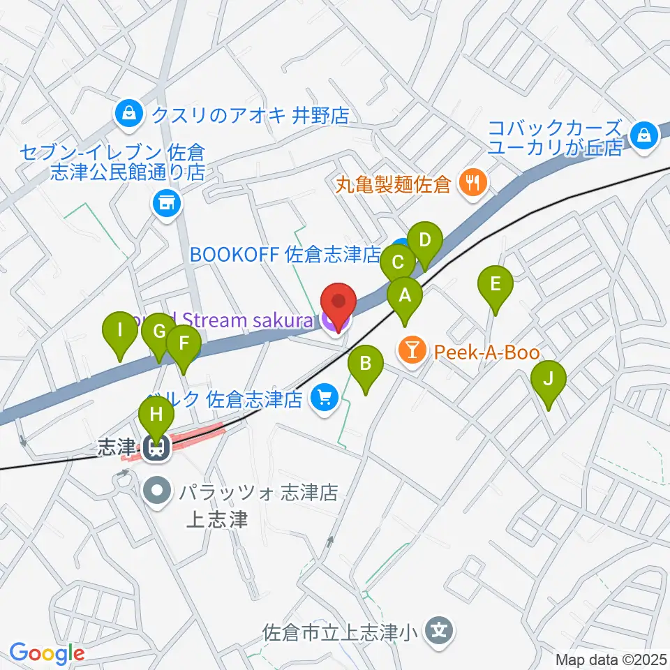 Sound Stream sakura周辺の駐車場・コインパーキング一覧地図