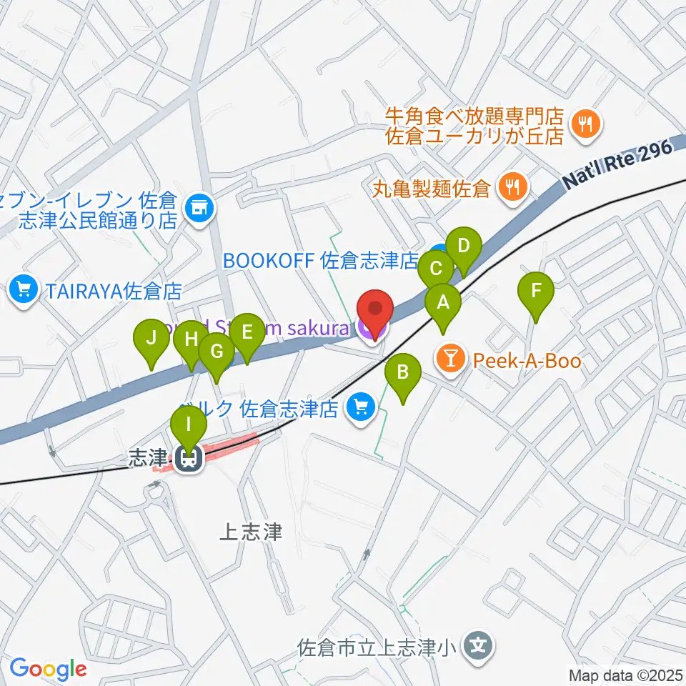 Sound Stream sakura周辺の駐車場・コインパーキング一覧地図