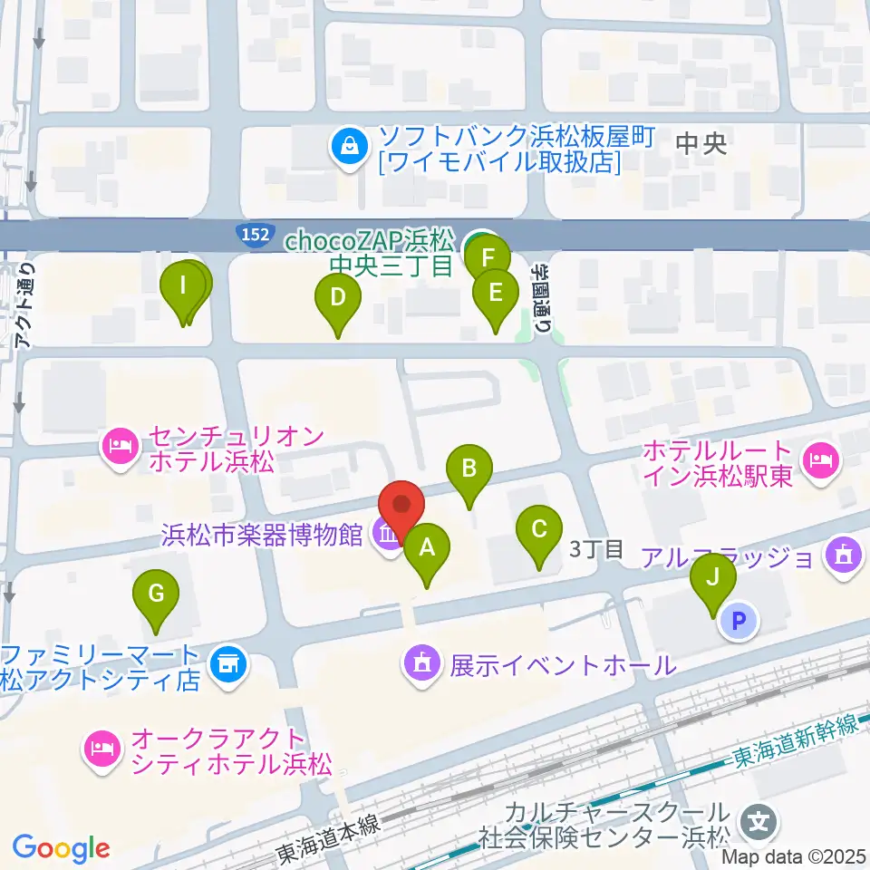 アクトシティ浜松 研修交流センター周辺の駐車場・コインパーキング一覧地図