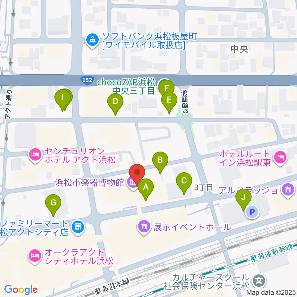 アクトシティ浜松 研修交流センター周辺の駐車場・コインパーキング一覧地図