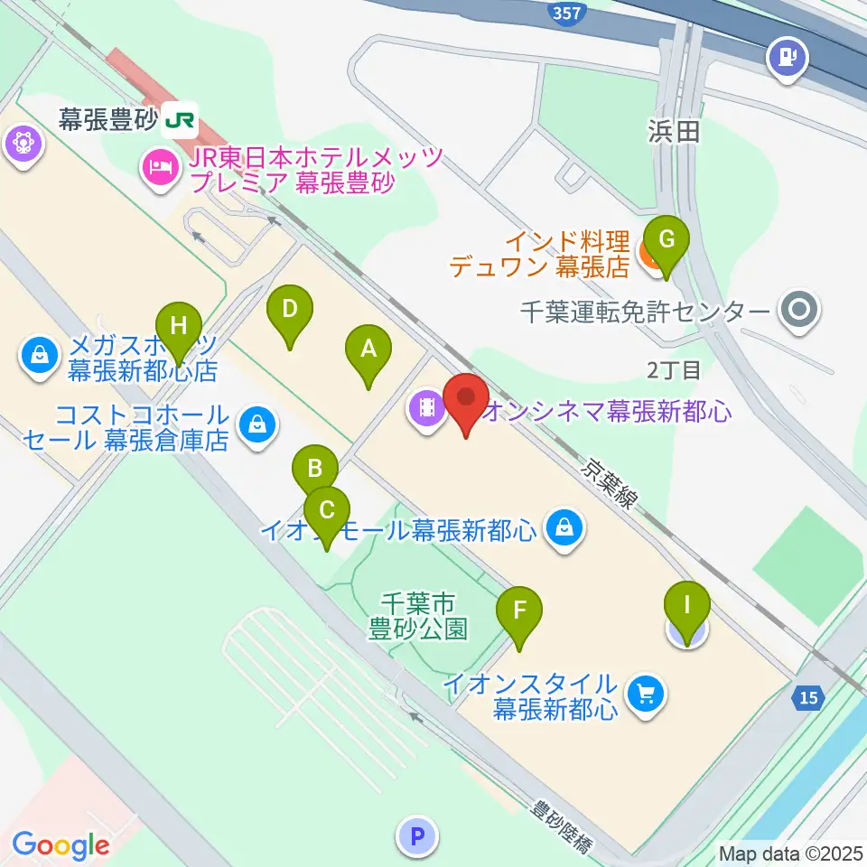 よしもと幕張イオンモール劇場周辺の駐車場・コインパーキング一覧地図