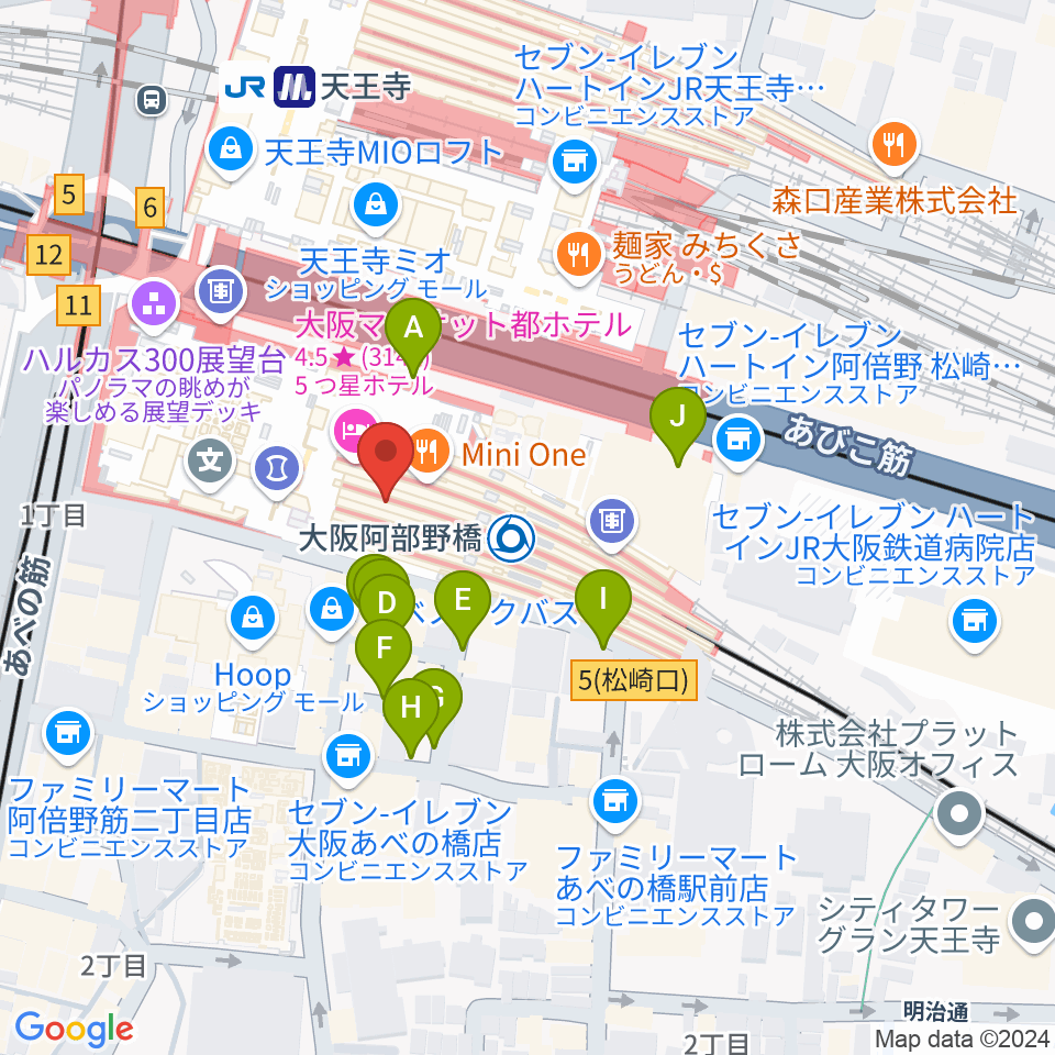 近鉄アート館周辺の駐車場・コインパーキング一覧地図