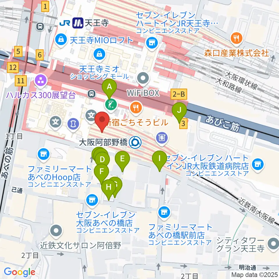 近鉄アート館周辺の駐車場・コインパーキング一覧地図