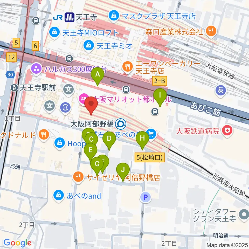 近鉄アート館周辺の駐車場・コインパーキング一覧地図