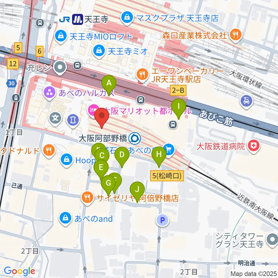 近鉄アート館周辺の駐車場・コインパーキング一覧地図