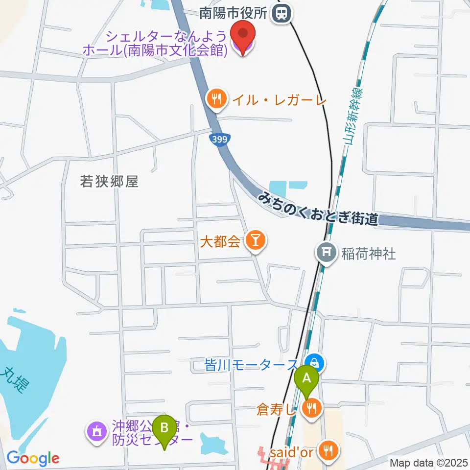 シェルターなんようホール周辺の駐車場・コインパーキング一覧地図