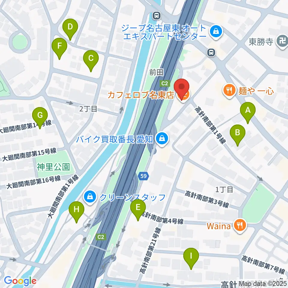 パピーミュージックスクール名古屋名東教室周辺の駐車場・コインパーキング一覧地図