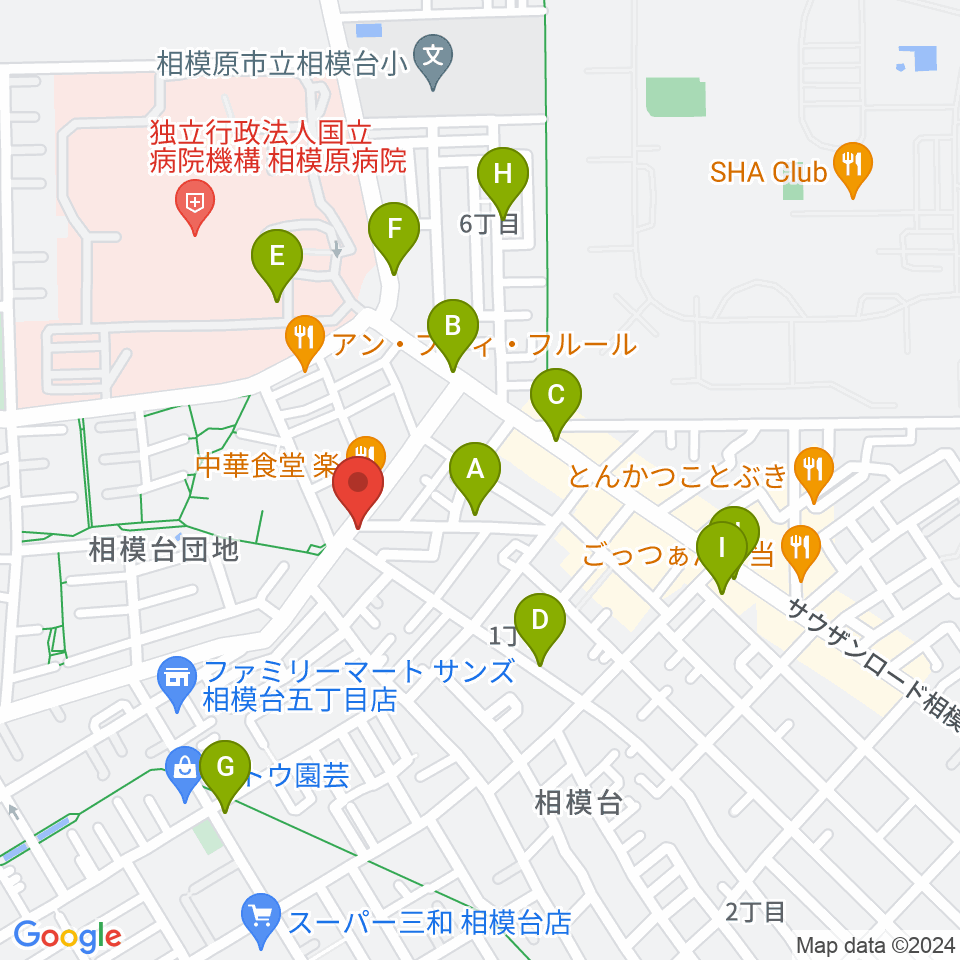 相模原T☆ROCKS周辺の駐車場・コインパーキング一覧地図