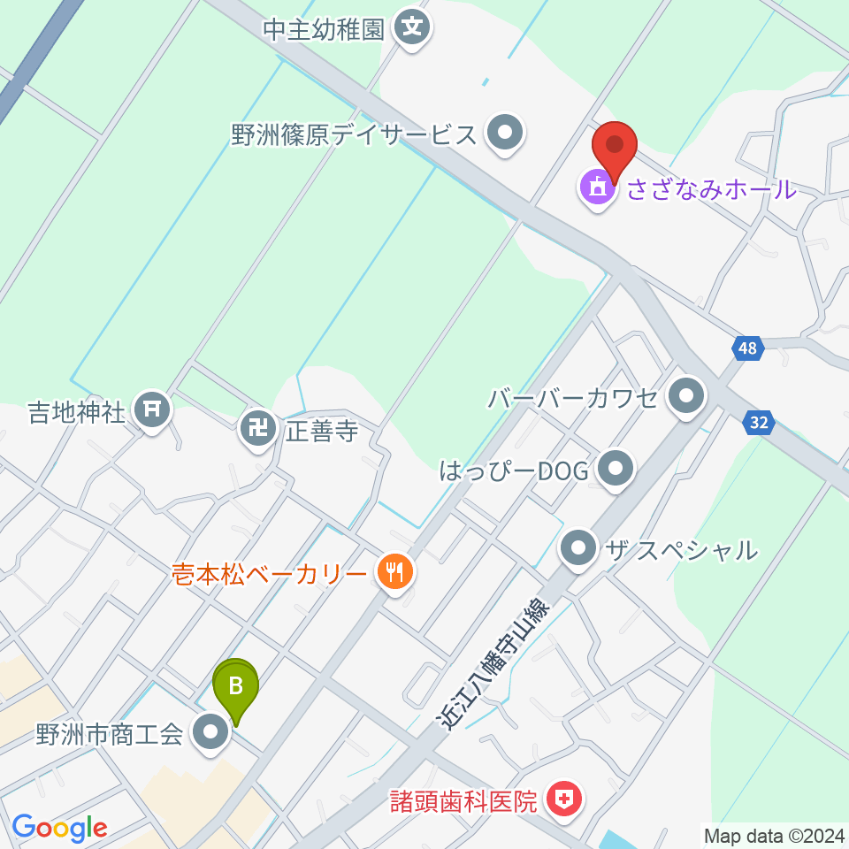 さざなみホール周辺の駐車場・コインパーキング一覧地図