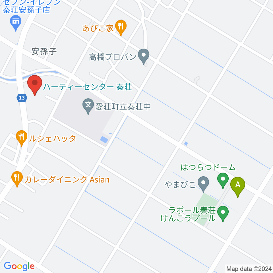 愛荘町立ハーティーセンター秦荘周辺の駐車場・コインパーキング一覧地図