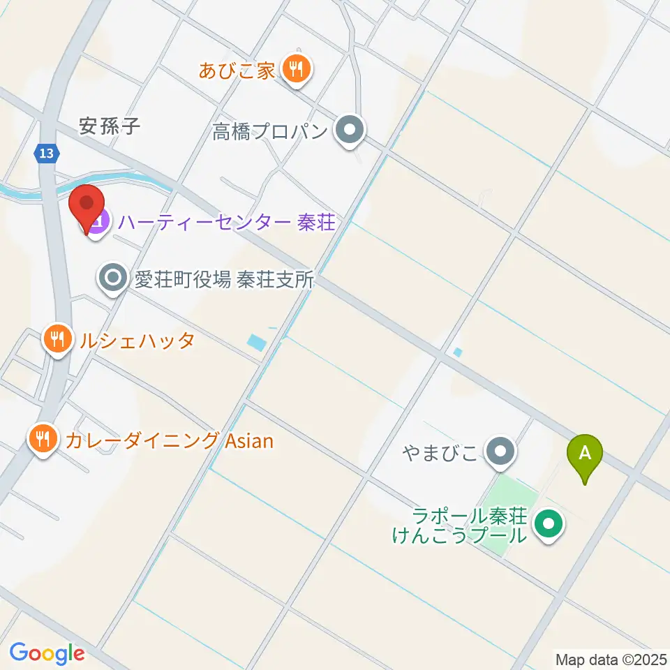 愛荘町立ハーティーセンター秦荘周辺の駐車場・コインパーキング一覧地図