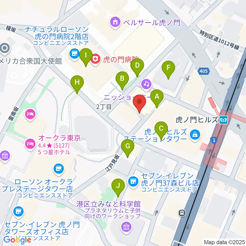 ニッショーホール周辺の駐車場・コインパーキング一覧地図