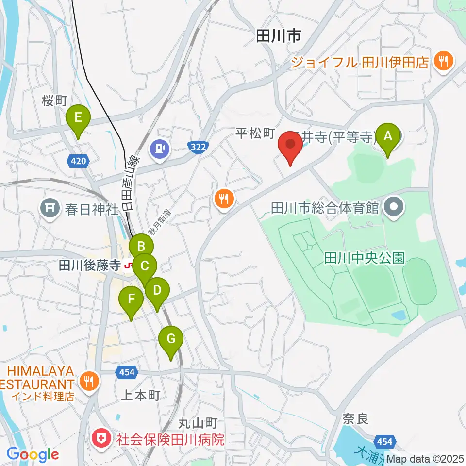 田川文化センター周辺の駐車場・コインパーキング一覧地図