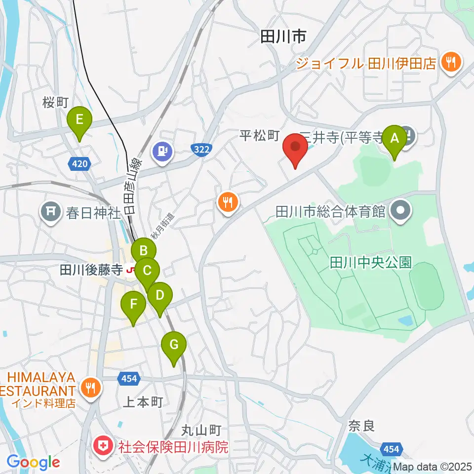 田川文化センター周辺の駐車場・コインパーキング一覧地図