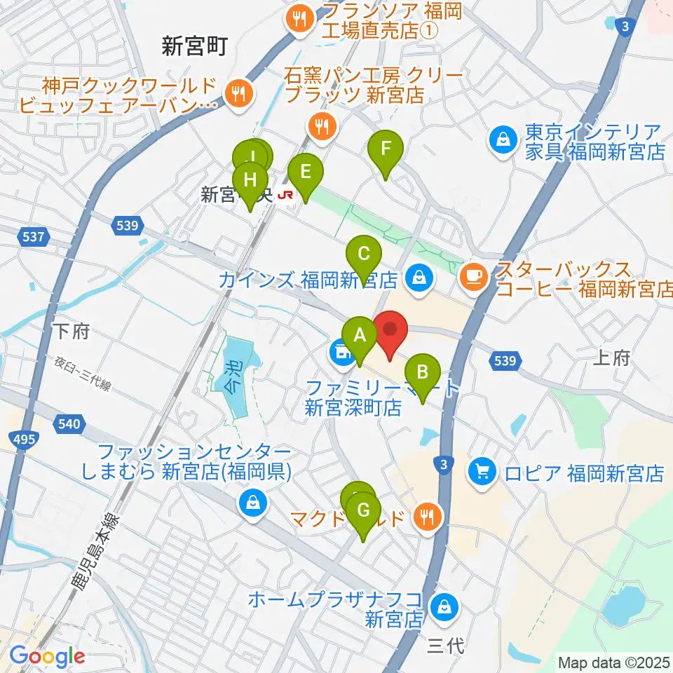 そぴあしんぐう周辺の駐車場・コインパーキング一覧地図