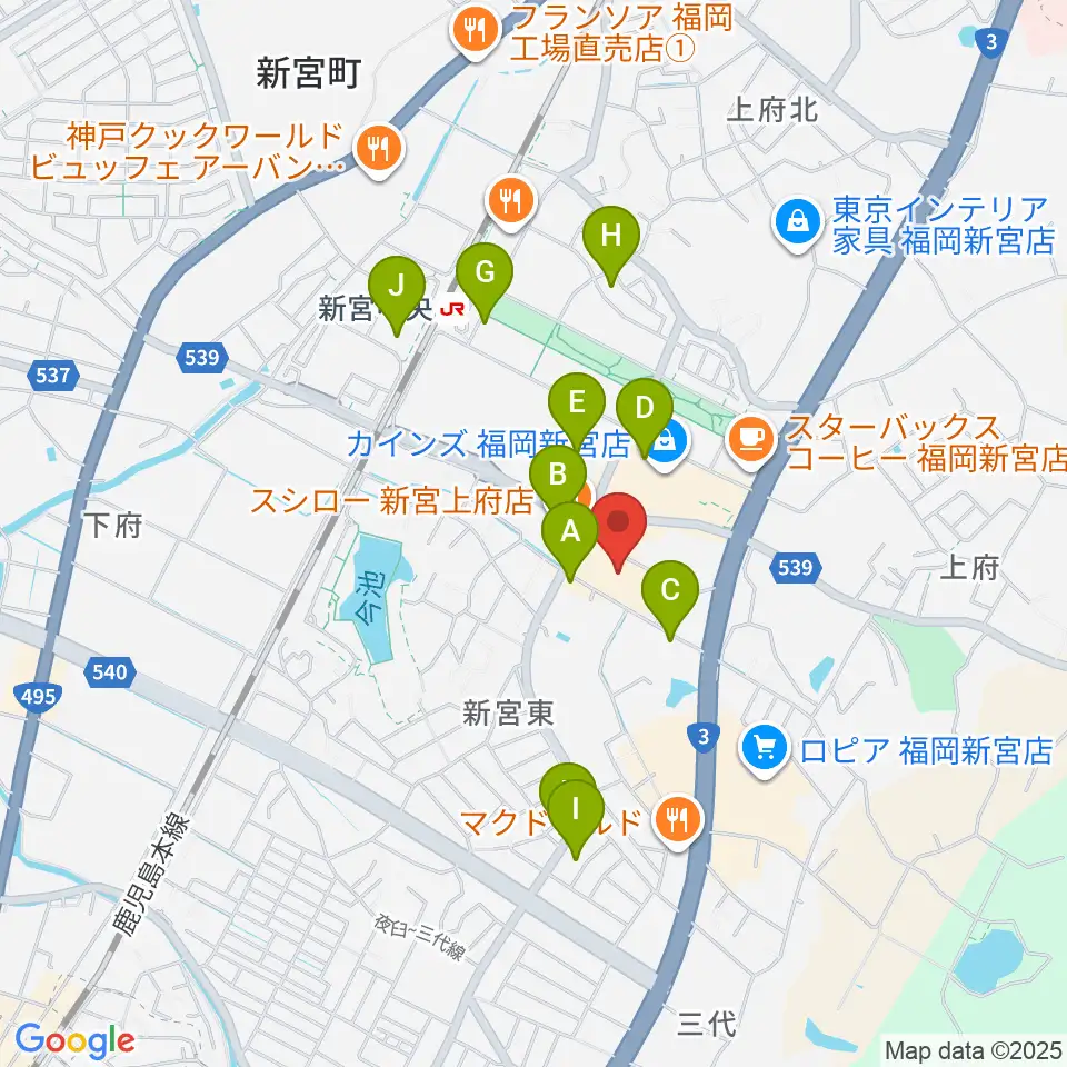 そぴあしんぐう周辺の駐車場・コインパーキング一覧地図