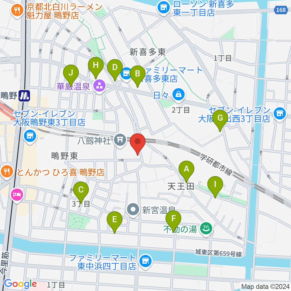 カワセドラムスクール周辺の駐車場・コインパーキング一覧地図