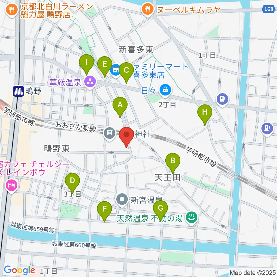 カワセドラムスクール周辺の駐車場・コインパーキング一覧地図