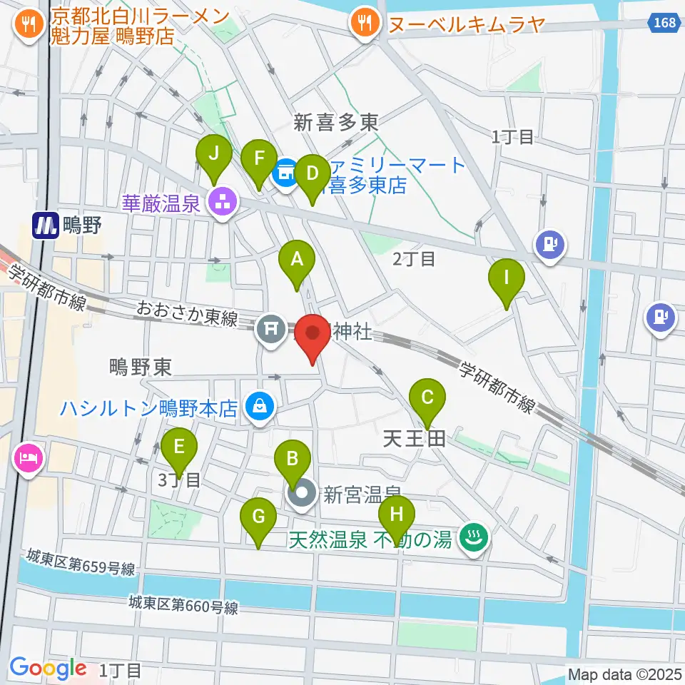 カワセドラムスクール周辺の駐車場・コインパーキング一覧地図