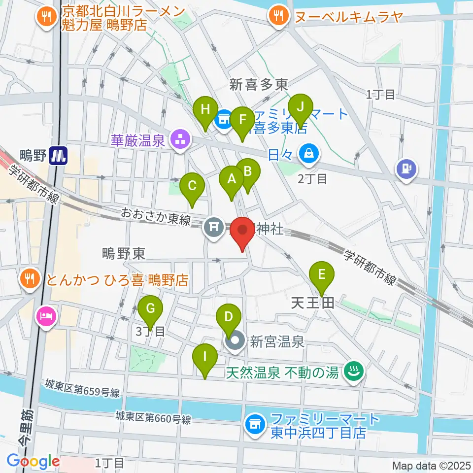 カワセドラムスクール周辺の駐車場・コインパーキング一覧地図