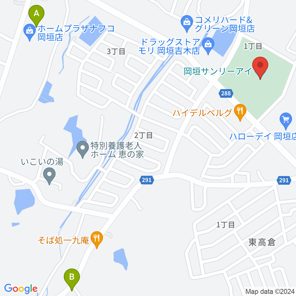 岡垣サンリーアイ周辺の駐車場・コインパーキング一覧地図