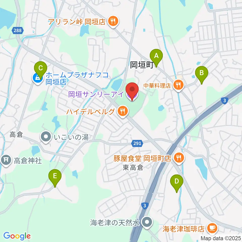 岡垣サンリーアイ周辺の駐車場・コインパーキング一覧地図