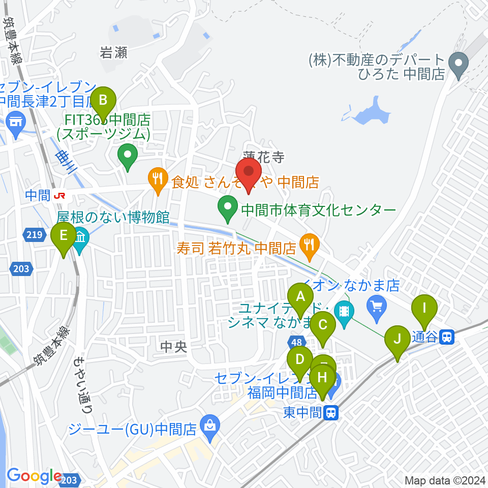 なかまハーモニーホール周辺の駐車場・コインパーキング一覧地図