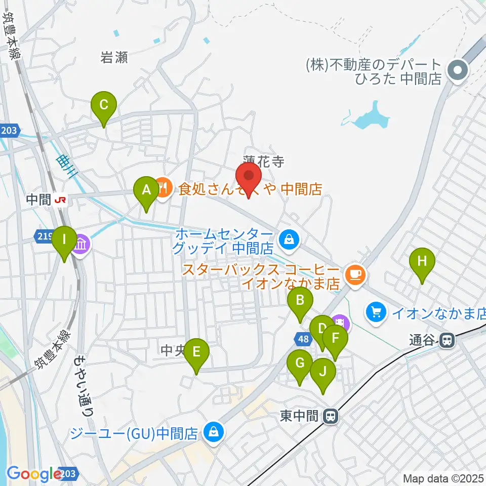 なかまハーモニーホール周辺の駐車場・コインパーキング一覧地図