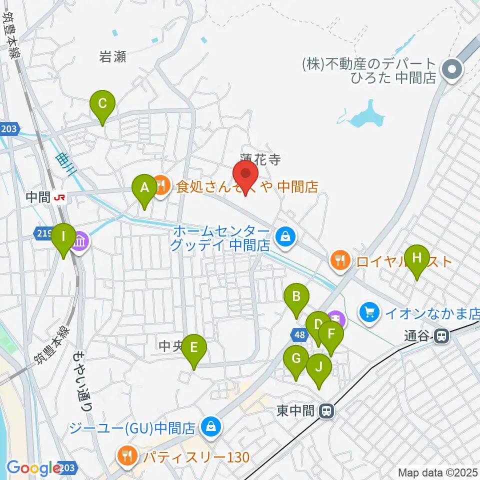 なかまハーモニーホール周辺の駐車場・コインパーキング一覧地図