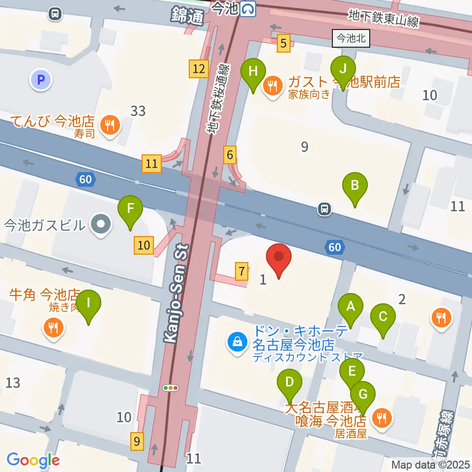 村松楽器 名古屋店周辺の駐車場・コインパーキング一覧地図