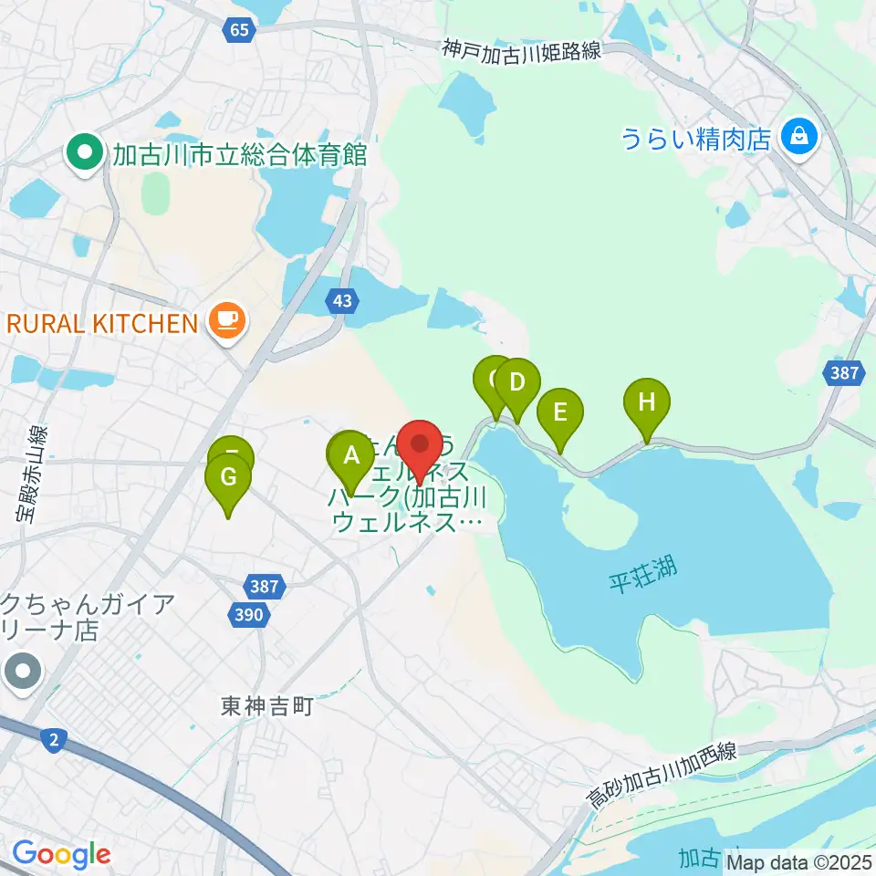 たんようウェルネスパーク アラベスクホール周辺の駐車場・コインパーキング一覧地図