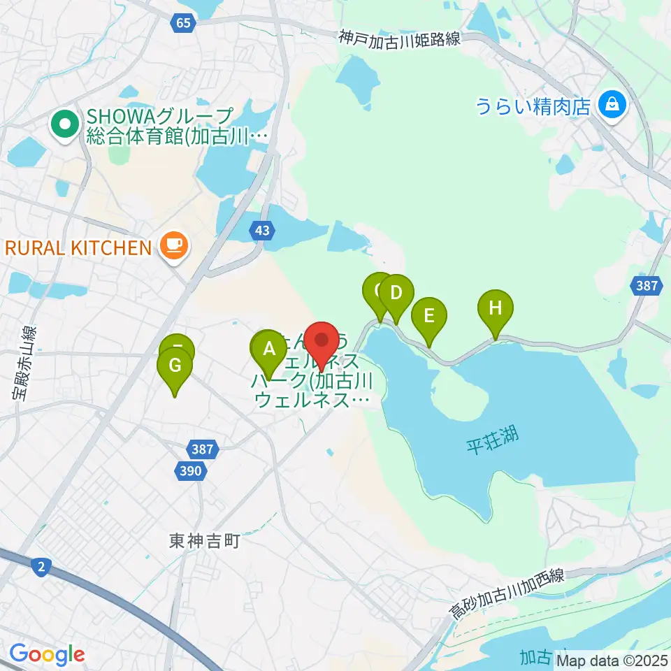 たんようウェルネスパーク アラベスクホール周辺の駐車場・コインパーキング一覧地図