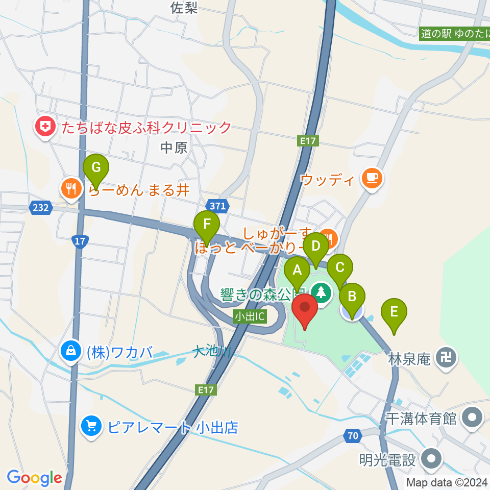 魚沼市小出郷文化会館周辺の駐車場・コインパーキング一覧地図