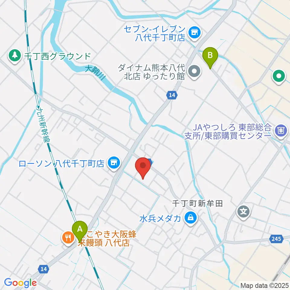 八代市公民館周辺の駐車場・コインパーキング一覧地図