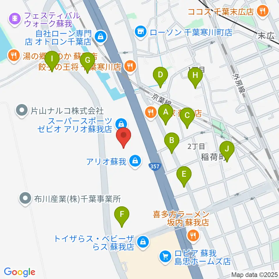 タワーレコード アリオモール蘇我店周辺の駐車場・コインパーキング一覧地図