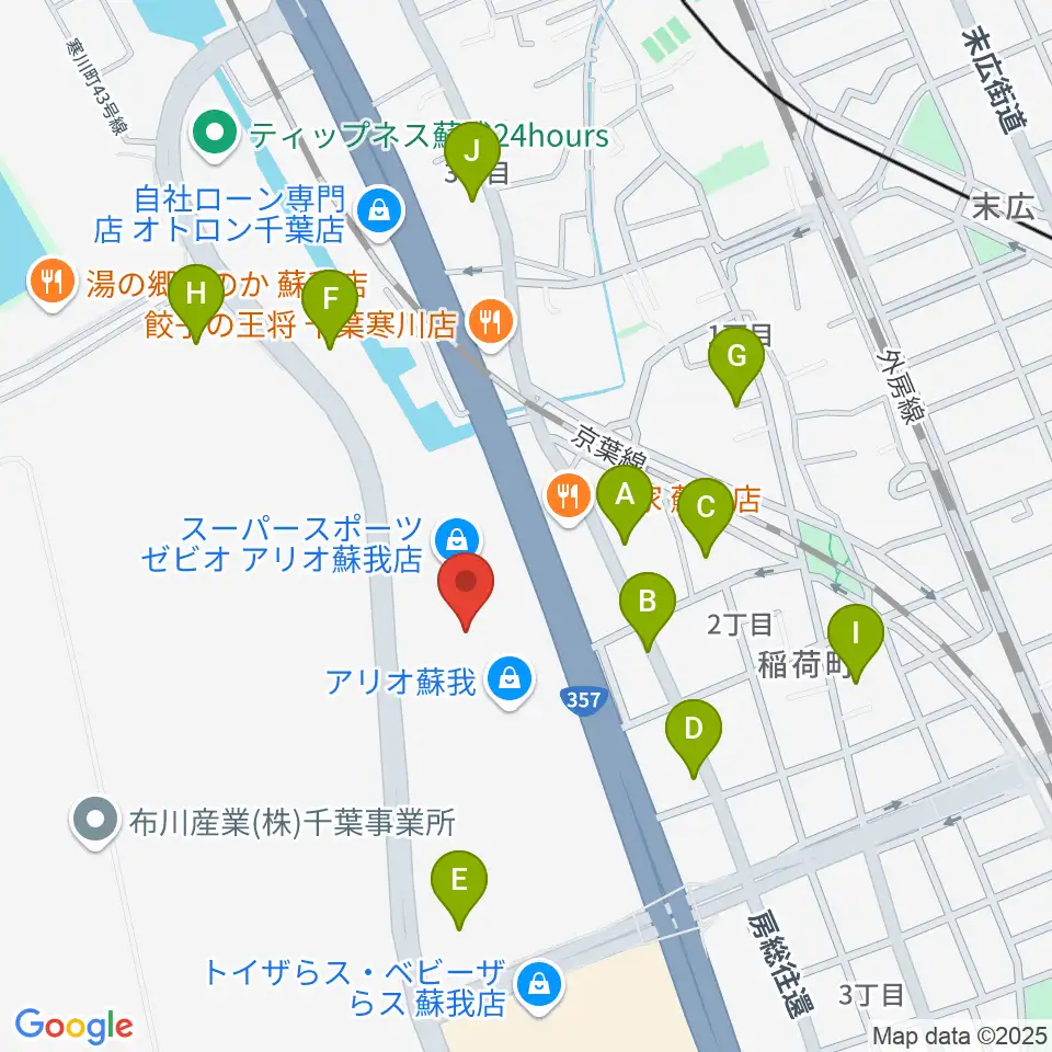 タワーレコード アリオモール蘇我店周辺の駐車場・コインパーキング一覧地図