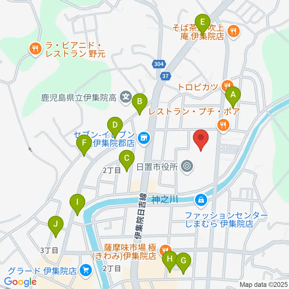 日置市伊集院文化会館周辺の駐車場・コインパーキング一覧地図