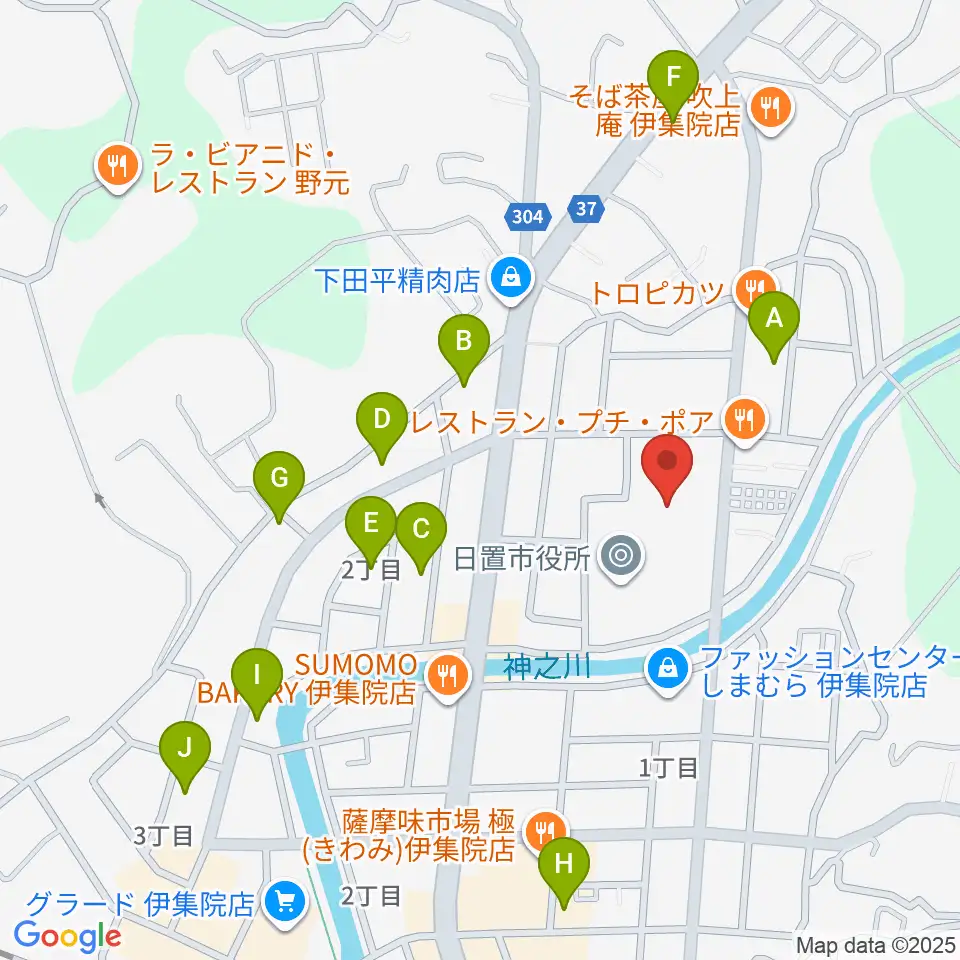 日置市伊集院文化会館周辺の駐車場・コインパーキング一覧地図