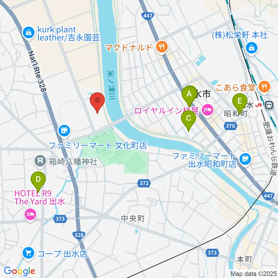 マルマエホール出水周辺の駐車場・コインパーキング一覧地図