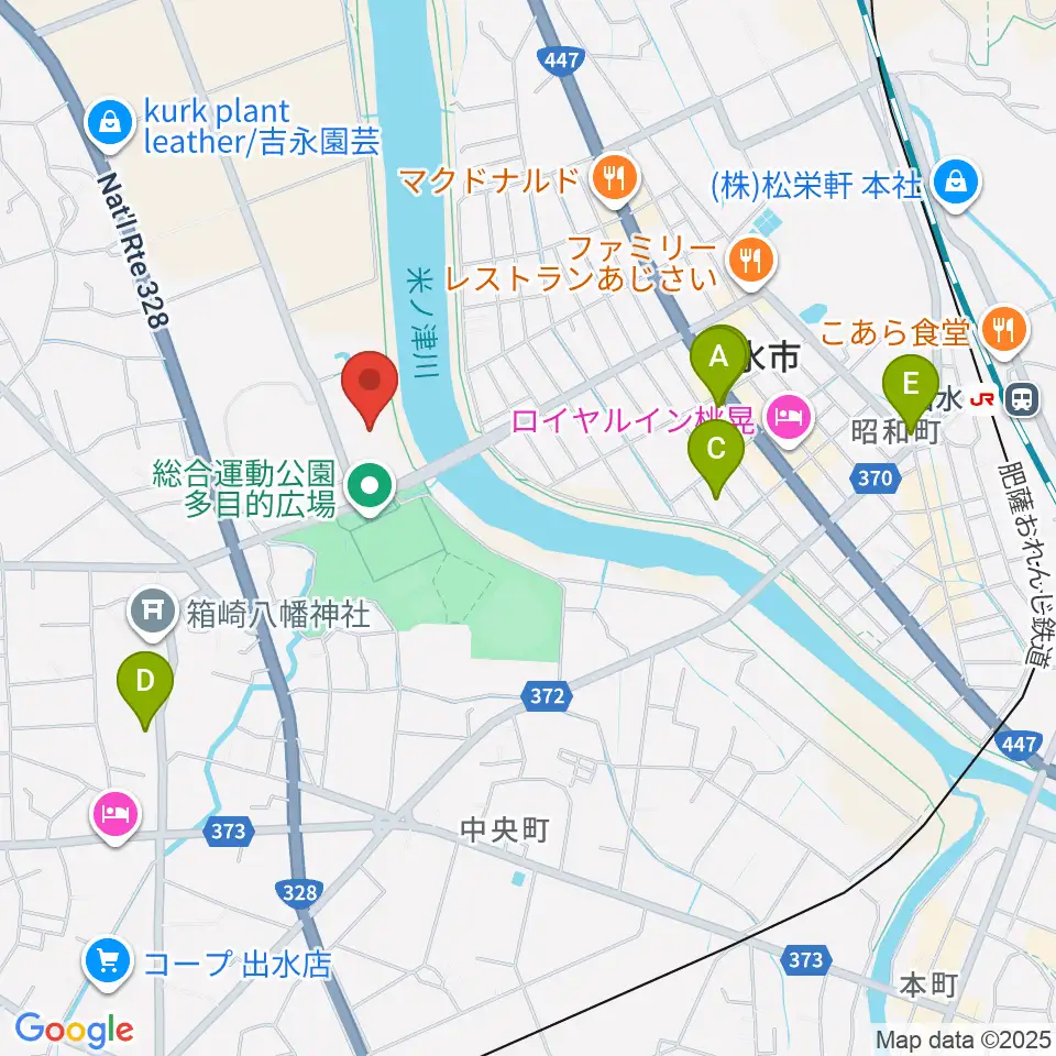 マルマエホール出水周辺の駐車場・コインパーキング一覧地図